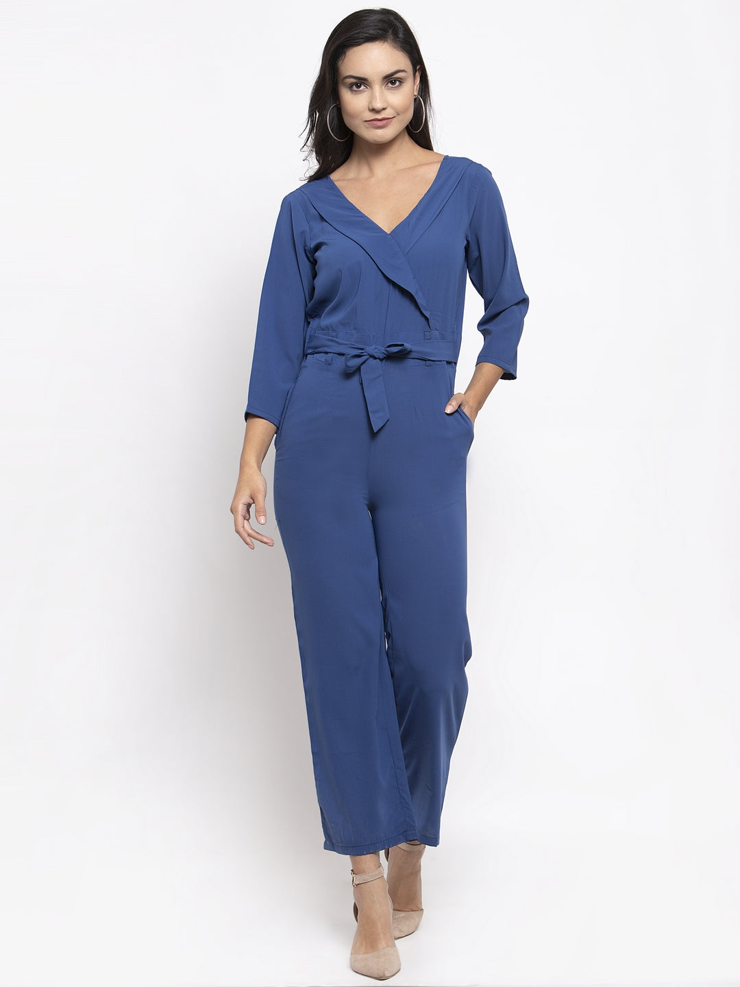 Amazon.com: ANRABESS Women's Casual Long Sleeve Jumpsuit Crewneck One Off  Shoulder Stretchy Cropped Jumpsuits Romper with Pockets A42baolan-M Royal  Blue : Clothing, Shoes & Jewelry