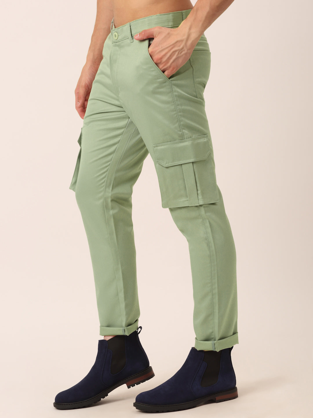 Stand Out Pants - Pista Green Soft Linen Solid Plain Pants