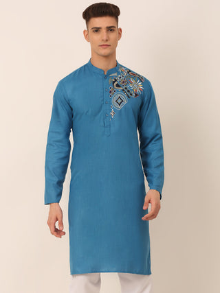 Men's Cotton Embroidered Kurta