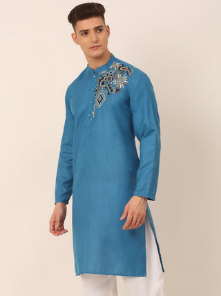 Men's Cotton Embroidered Kurta