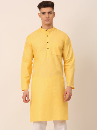 Men's Cotton Solid Kurta