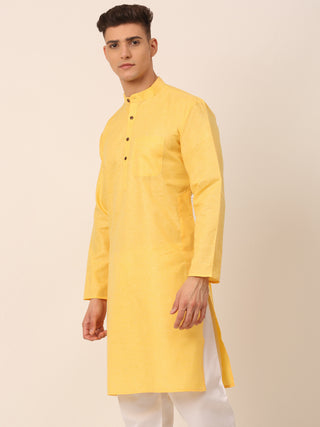 Men's Cotton Solid Kurta