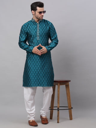 Men's Silk Blend Collar Embroidered Kurta only