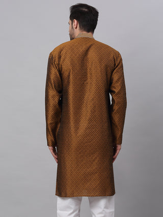 Men's Silk Blend Collar Embroidered Kurta only