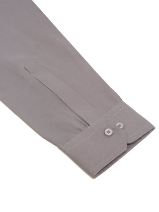 Jompers Men's Grey Solid Cotton Short Kurta