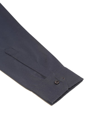 Jompers Men's Navy-Blue Solid Cotton Short Kurta