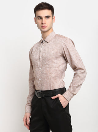Indian Needle Rust Men's Solid Cotton Formal Shirt