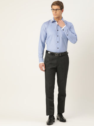 Indian Needle Men's  Cotton Solid Formal Shirts