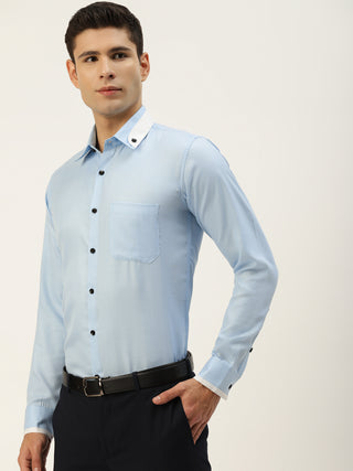 Indian Needle Men's  Cotton Solid Formal Shirts