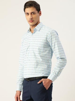 Indian Needle Men's Cotton Striped Formal Shirts