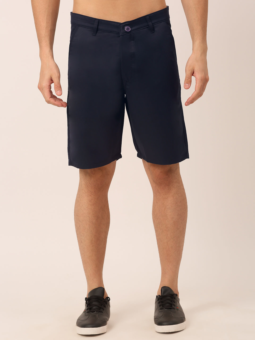 Jainish Men's Casual Cotton Solid Shorts